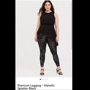 Torrid Metallic Splatter Leggings - Size 2